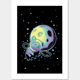 Retro Tardigrade in Space Posters and Art